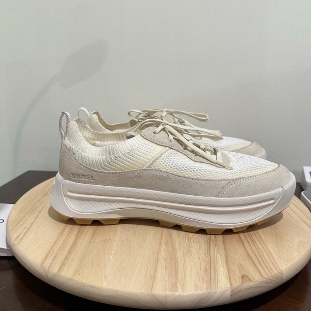 Sorel ONA 503 Shoes Comfort Knit Sneakers Womens Size 9.5 Sea Salt Chalk NEW